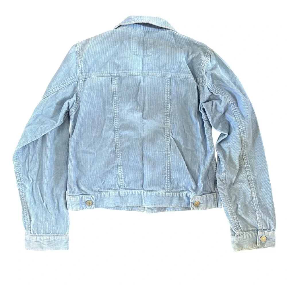 Levi's Youth Girls Light Blue Corduroy Button‎ Up Jacket Size Large